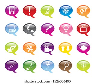 Icon set pack, High Quality variety symbols for all purposes Vector illustration