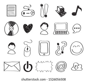 Icon set pack, High Quality variety symbols for all purposes Vector illustration