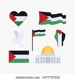 Icon set palestine vector design EPS8
