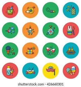 icon set party vector