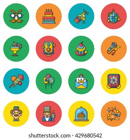 icon set party vector