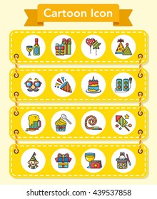 icon set party vector