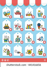 icon set party vector