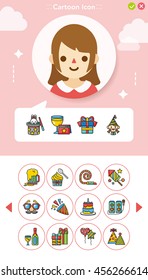 icon set party vector