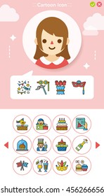 icon set party vector