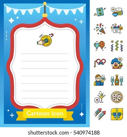 icon set party vector