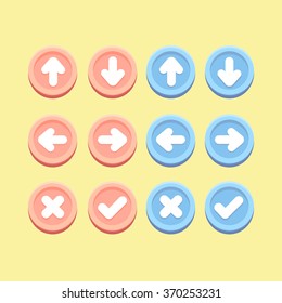 icon set pastel color - vector illustration
