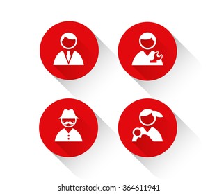 Icon set of people 