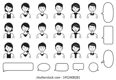 Icon Set Of People Of Various Generations