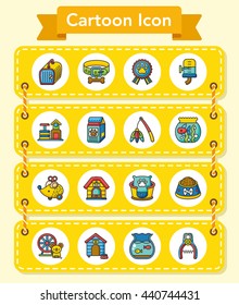 icon set pet vector
