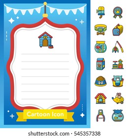 icon set pet vector