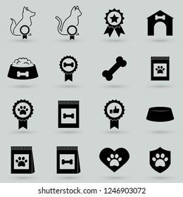 Icon set - pets, vet clinic, veterinary medicine