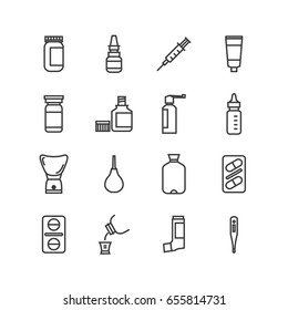 Icon set for pharmacies.