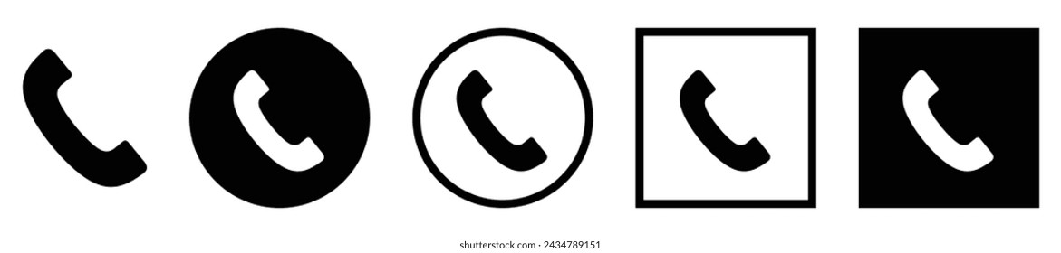 Icon Set Telefonvariationen. EPS 10