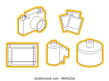 icon set of photo equipment