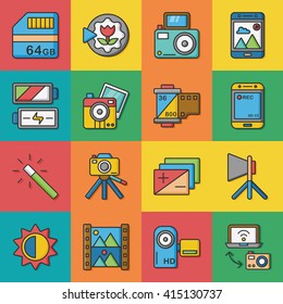 icon set photo vector
