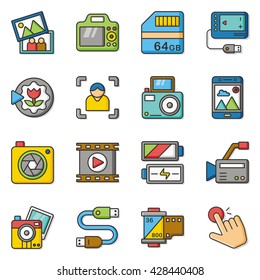 icon set photo vector