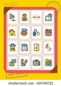 icon set photo vector