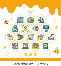 icon set photo vector