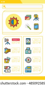 icon set photo vector