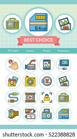 icon set photo vector