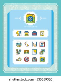 icon set photo vector