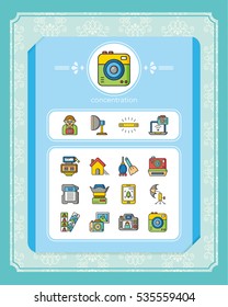 icon set photo vector