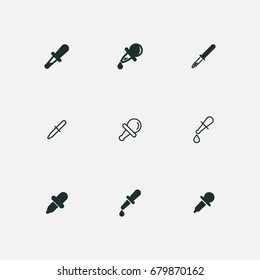icon set of pipette