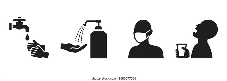 Conjunto de iconos para prevenir el coronavirus