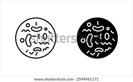 icon set of Probiotics bacteria, on isolated white background.