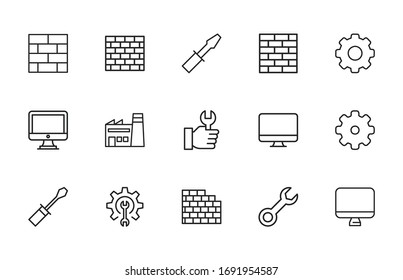 Icon set of productivity. Editable vector pictograms isolated on a white background. Trendy outline symbols for mobile apps and website design. Premium pack of icons in trendy line style.