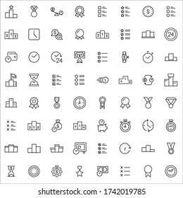 Icon set of productivity. Editable vector pictograms isolated on a white background. Trendy outline symbols for mobile apps and website design. Premium pack of icons in trendy line style.