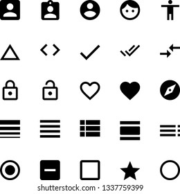 icon set profile heart star menu maps