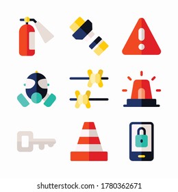 Seguridad de protección de conjunto de iconos para diferentes temporadas Color