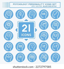 Icon Set Psychology Personality. related to Psychology Personality symbol. simple design editable. simple illustration
