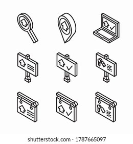 Icon Set Real Estate for different seasons Line