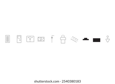 Icon set rectangle. Set of icon vector black and whaite or solid icon rectangle line icon