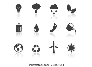 Icon set - Reflection - Environment - Illustration