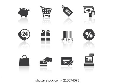 Icon set - Reflection - Sale - Illustration