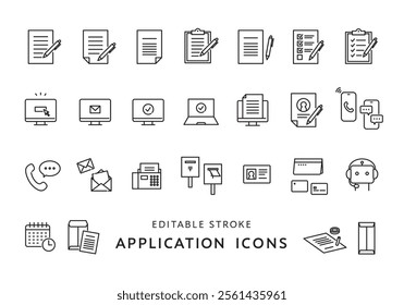 Icon set related to application