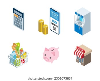 Icon set related to cashless payment