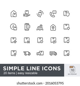 icon set related to delivery