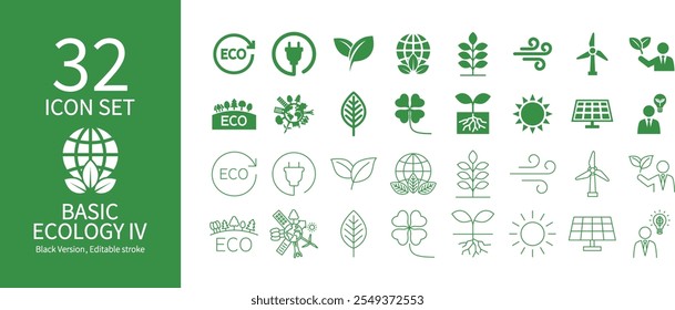 Icon set related to environment and nature