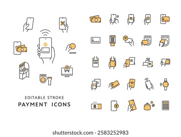 Icon set related to payment