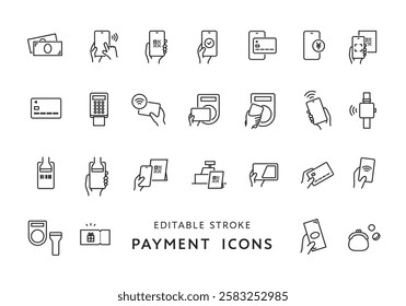 Icon set related to payment