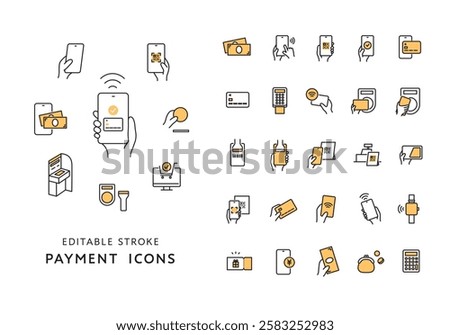 Icon set related to payment