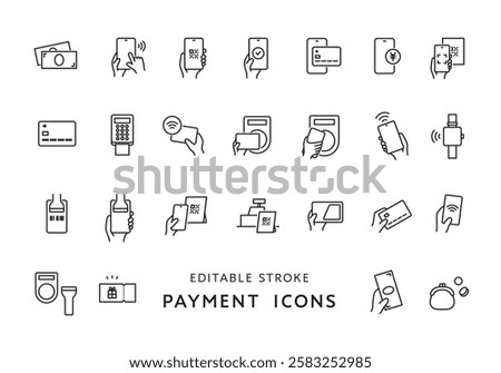Icon set related to payment