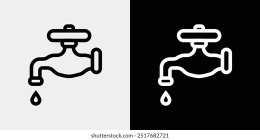 Icon set related to plumbing in daily life such as water supply