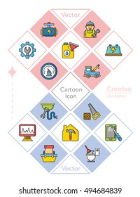 icon set repair vector