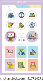 icon set repair vector